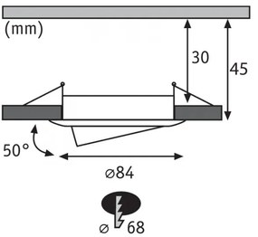 Paulmann 93871 - Lampada da incasso per bagno LED/6W IP23 dimmerabile COIN 230V