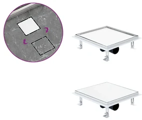 Scarico Doccia 2-in-1 Copertura A Piastrella 28x28cm İn Acciaio /