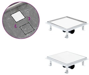 Scarico Doccia 2-in-1 Copertura A Piastrella 28x28cm İn Acciaio /