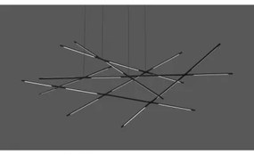 Sospensione 23 luci tabular md18001070-23ablk nero