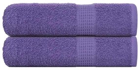 Asciugamani 2 Pz Viola 50x100 Cm 360 G/m² 100% Cotone /