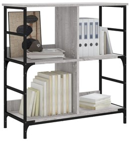 Libreria Grigio Sonoma 78,5x33x82 cm in Legno Multistrato