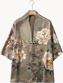 Kimono a doppio strato in raso di seta di gelso 14 Momme 6A S1070