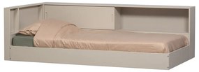 Letto singolo grigio/beige in pino massiccio rete non inclusa 90x200 cm Carter – WOOOD