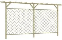 Recinzione di Lattice con Pergolato per Giardino in Legnocod mxl 96951