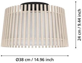 Eglo 900901 - Plafoniera FATTORIA 1xE27/25W/230V