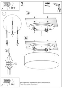 Plafoniera Tonda in PVC da Soffitto 2xE27 ARENA 35 Bianca da interno