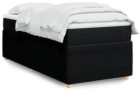Giroletto A Molle Con Materasso Nero 100x200 Cm İn Tessuto /