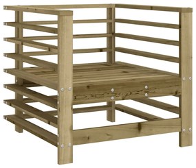 Set salotto da giardino 7 pz in legno impregnato di pino