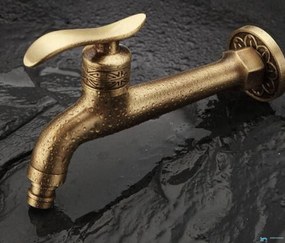 Rubinetto da bagno a parete EYN CW1347 per acqua fredda in più finiture, tra cui ottone anticato e marrone dorato