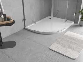 Mexen Flow piatto doccia semicerchio asimmetrico slim destro 100 x 80 cm, bianco lucido - 46Q108010R