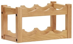 Cantinetta per 6 bottiglie 37x21x21 cm legno massello di rovere