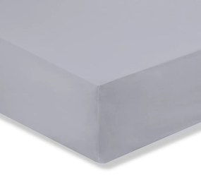 Lenzuolo di cotone grigio Percalle, 135 x 190 cm - Bianca