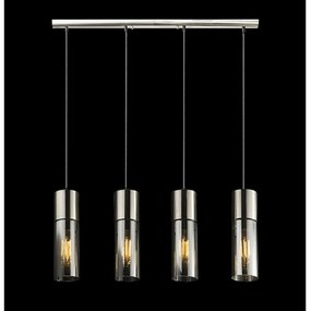 GLOBO 21000-4HN - Lampadario a sospensione con filo ANNIKA 4xE27/25W/230V cromo