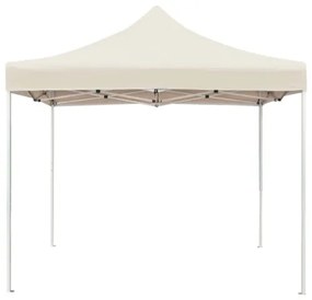 Gazebo Professionale Pieghevole Alluminio 2x2 m Crema