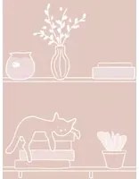 Coordonne Carta da parati My Library - Pinky