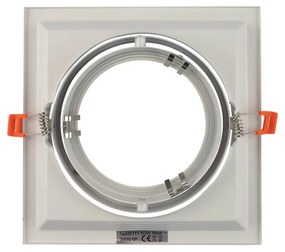 Faro da Incasso Orientabile Bianco - 1 lampada AR111 Foro 165x165mm