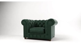 Poltrona in velluto verde scuro Cambridge - Ropez