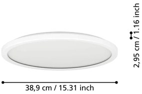 Eglo 901458 - Lampada LED dimmerabile da esterno ROVITO-R 18,5W/230V diametro 38,9cm IP44 bianco +RC
