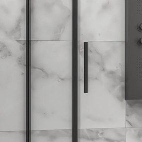 Box doccia 70x100 colore nero vetro 6mm altezza 200h | KLA-4000N - KAMALU