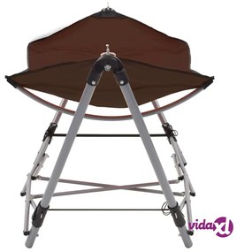 vidaXL Amaca con Supporto Pieghevole Marrone