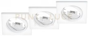 Jura kit 3 faretti da incasso quadrati orientabili bianchi 8x8cm at...