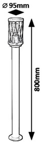 Rabalux 8890 - Lampada da esterno BUDAPEST 1xE27/40W/230V IP44