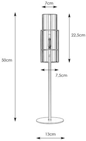 Markslöjd 108559 - Lampada da tavolo TUBO 1xE14/40W/230V 50 cm nero