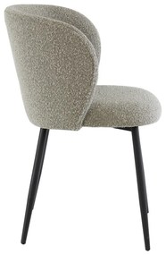 Sedia da pranzo grigia in imbottito Elyna – Light &amp; Living