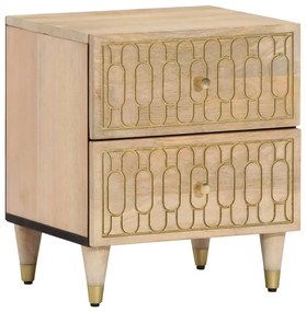 Comodini 2pz 40x33x46 Cm İn Legno Massello Di Mango /