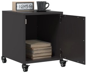 Comodini 2 Pz Neri 36x39x43,5 Cm İn Acciaio /