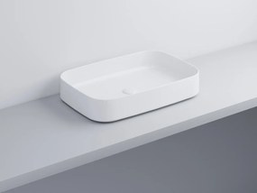 Cielo Shui Comfort Lavabo da appoggio 60x40 rettangolare senza troppopieno in ceramica bianco lucido