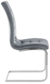 Sedie da pranzo colore grigio in velluto set di 2 pz Lola - Støraa