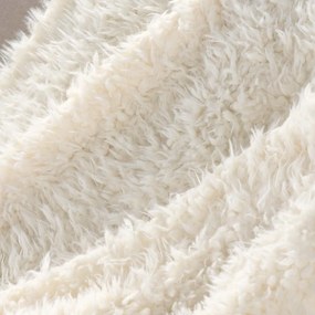 Coperta bianca in pelliccia finta 125x150 cm Mouton – douceur d'intérieur