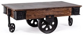 Tavolino Vintage con ruote Track 120x65 cm