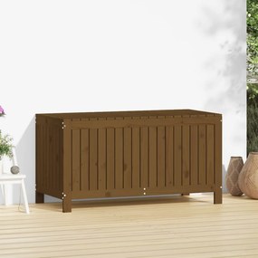 Contenitore da giardino miele 121x55x64 cm legno massello pino