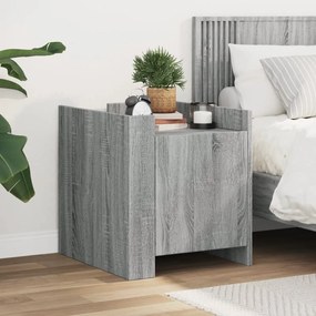 Comodino Grigio Sonoma 45x50x50 Cm İn Truciolato /