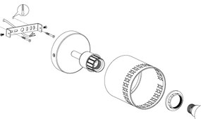 Eglo 99276 - Luce Spot ESTEPERRA 1xE27/28W/230V