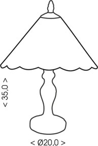 Brilagi - Lampada da tavolo Tiffany in vetro colorato FOLIA 1xE27/60W/230V