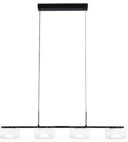 Lampadario LED glamour LED-EMILY-S4 nero 2200 lumen, LUCE AMBIENTE DESIGN