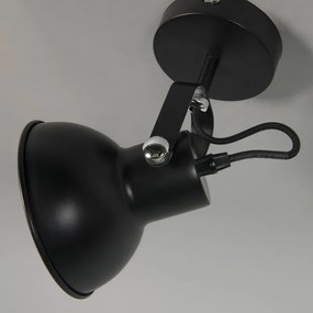 Lampada da parete e soffitto industriale nera inclinabile - Guida