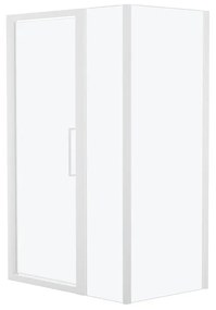 Pannello laterale per box doccia Record L 97 x H 195cm, Sp. 6 mm vetro smerigliato profilo in alluminio