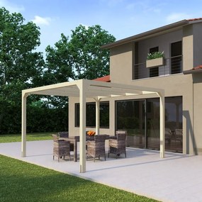 Pergola Andromeda in legno struttura naturale L 380 x P 380 x H 252 cm