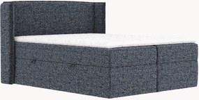Letto boxspring fatto a mano con contenitore Skyline, H4