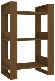 Libreria/divisorio miele 60x35x91 cm in legno massello