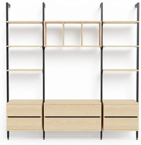 Kit cabina armadio PROJECT KIT LIVING 210X50 CM INDUS in alluminio 217.5 x 220 x 50 cm marrone/antracite