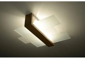Sollux SL.0076 - Plafoniera FENIKS 2 2xE27/60W/230V legno naturale