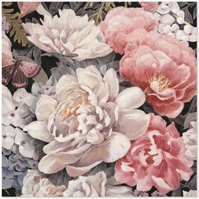 Quadro su tela dipinto a mano Peonie