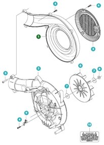 Volta cover ORIGINALE HUSQVARNA per soffiatore 525BX 585612601