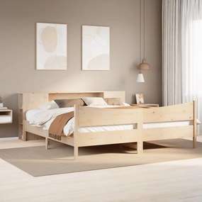 Giroletto Senza Materasso 180x200 Cm İn Legno Massello Di Pino /